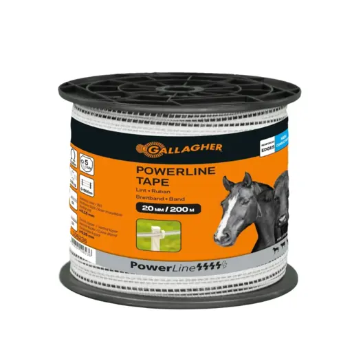 Gallagher PowerLine lint 20mm | wit 200mtr