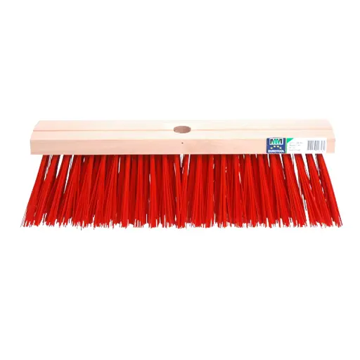 Bezem FSC, kunstvezel rood - 41cm