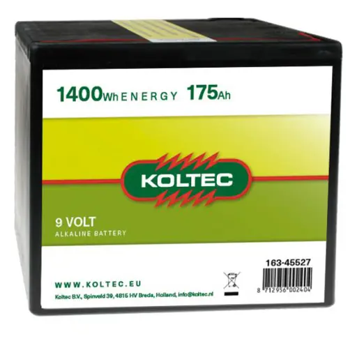 Koltec Alkaline batterij 9V - 175Ah