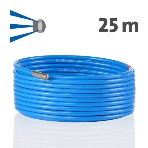 Kränzle rioolslang 25m met Nozzle en snelkoppeling