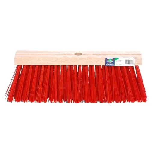 Bezem FSC, kunstvezel rood - 35cm
