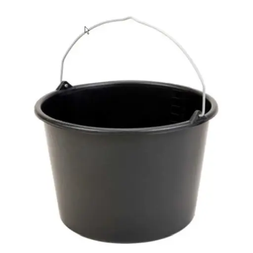 Emmer kunststof zwart 12ltr