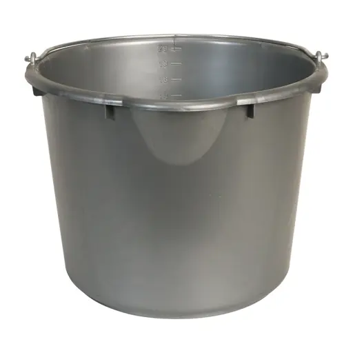 Emmer kunststof versterkte beugel grijs 20ltr