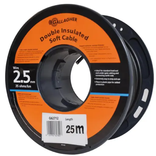 Gallagher grondkabel 2,5mm - 25mtr