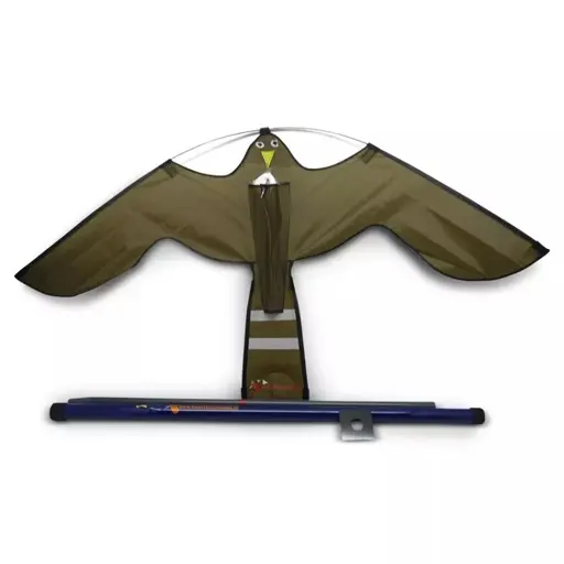 Portek vogelverschrikker Hawk Kite bruin 7m