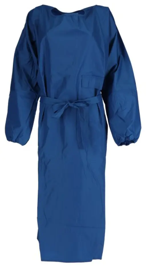 Kerbl melkschort met lange mouw | blauw | XL
