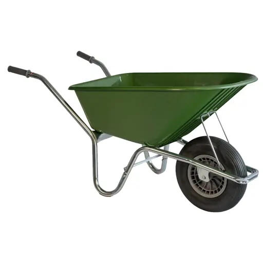 Kruiwagen Hummer groen kunststof 100ltr anti-lek wiel