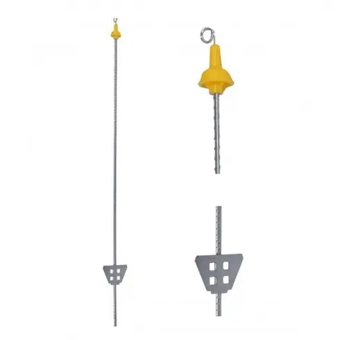 Gallagher veerstalen paal met krulisolator - 105cm | 25st