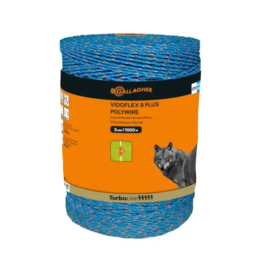 Gallagher Vidoflex 9 Plus TurboLine schrikdraad | blauw 1000mtr