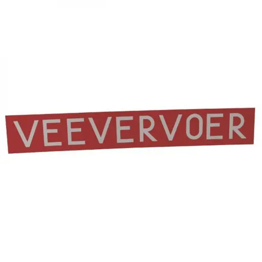 Bord Veevervoer | aluminium