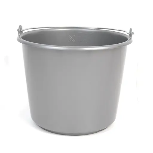 Emmer kunststof grijs 12ltr