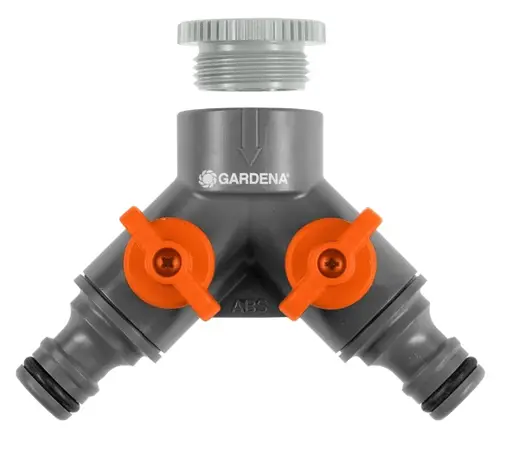 Gardena 2-weg ventiel | 21 mm (1/2") en 26,5 mm (3/4")
