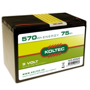 Koltec Alkalin batterij 9V - 570Wh 75Ah