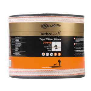Gallagher TurboLine lint 200mtr / 20mm wit