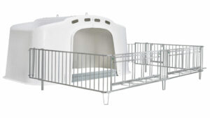 Kalverhok CalfOTel XL-10 met hekwerk zonder vastzetsysteem