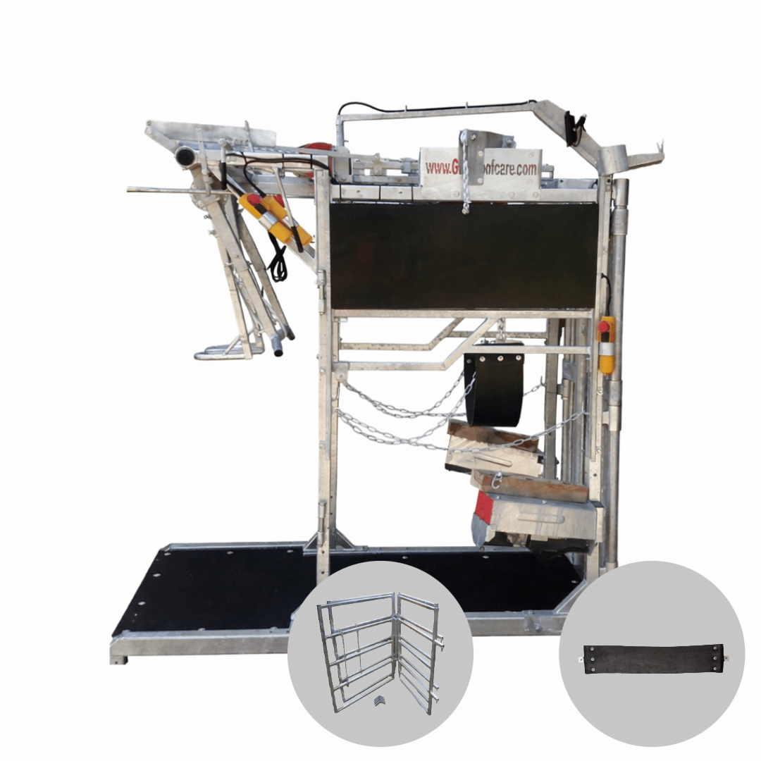 Elektrische klauwbekapbox GDS – met hydraulische fixeerbeugel, zijschotten en 2e buikriem